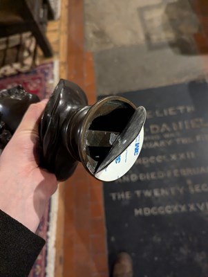 Lot 8 - A bronze head and shoulders bust of Apollo...