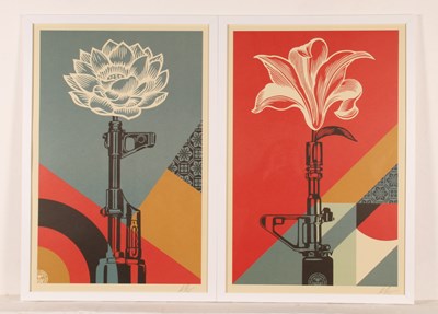 Lot 140 - Shepard Fairey (American, b.1970), Lotus and...