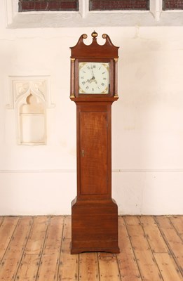 Lot 260 - An oak long case clock, early 19th century,...