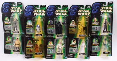 Lot 394 - A collection of ten Hasbro Star Wars Power of...