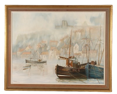 Lot 87 - John Ibbotson (20th century), Whitby, oil on...