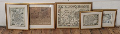 Lot 63 - A collection of five maps, to include Suffolk...