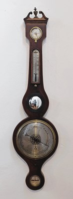 Lot 266 - A 19th century mahogany five glass wheel barometer