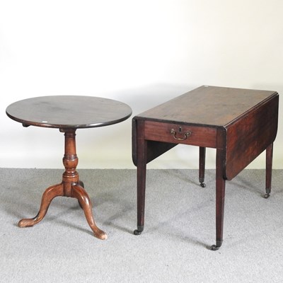 Lot 218 - A George III mahogany pembroke table, together...