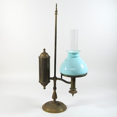 Lot 251 - An early 20th century brass student's lamp