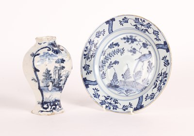 Lot 294 - A Dutch Delft tin-glazed earthenware plate,...