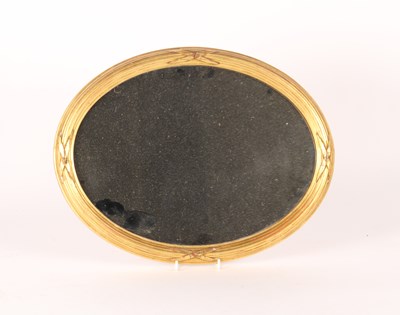 Lot 284 - A gilt framed oval wall mirror, late 19th...