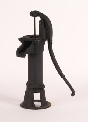 Lot 371 - A black painted cast iron water pump, h.48.5cm