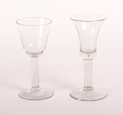 Lot 77 - A large wine glass, circa 1750, the...