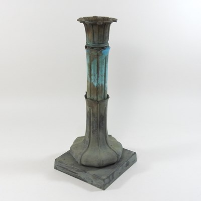 Lot 135 - A 19th century cast metal table lamp base
