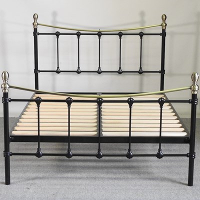 Lot 263 - A modern brass double bedstead, 143 x 200cm