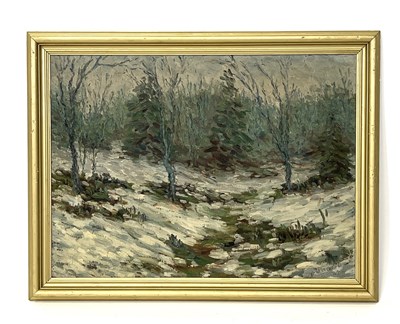 Lot 301 - English School (20th century), Winter Forest...