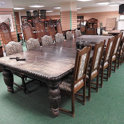 Lot 293 - A large 19th century heavily carved dark oak...