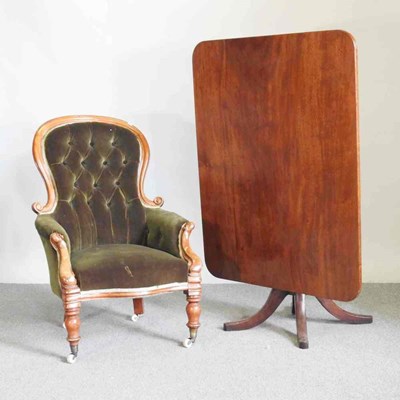 Lot 179 - A Victorian green upholstered show frame...