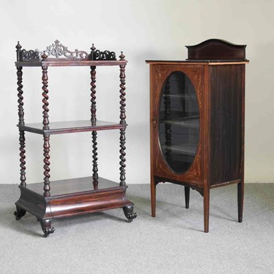 Lot 169 - A 19th century rosewood three tier whatnot,...