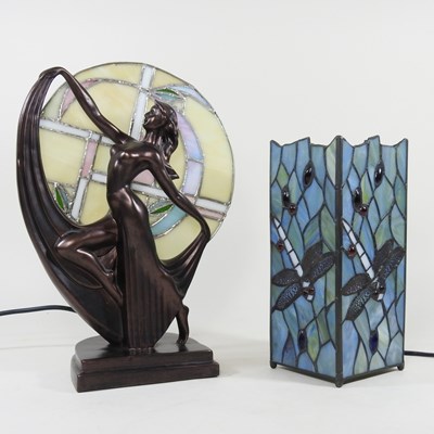 Lot 445 - An Art Deco style figural table lamp, 38cm...