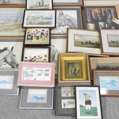 Lot 167 - English school, 20th century, horse racing,...