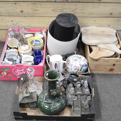 Lot 370 - A telescope, together with a top hat, a...