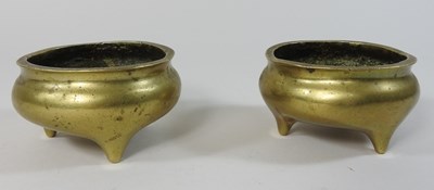 Lot 37 - A pair of Chinese bronze censers
