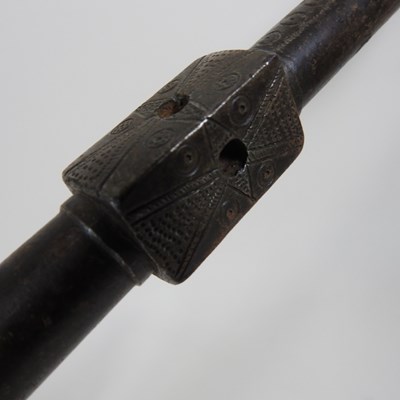 Lot 119 - A large African tribal bronze ladle or scoop,...