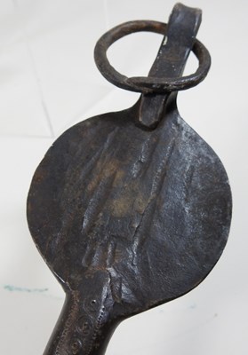 Lot 119 - A large African tribal bronze ladle or scoop,...