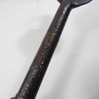 Lot 119 - A large African tribal bronze ladle or scoop,...