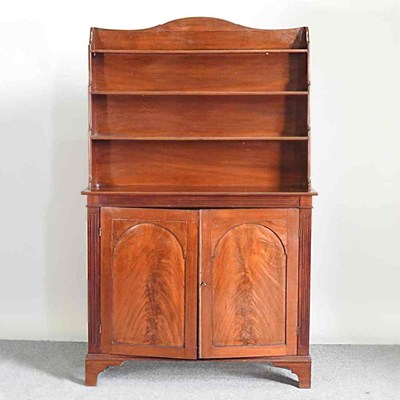 Lot 535 - A Victorian mahogany waterfall bookcase, with...