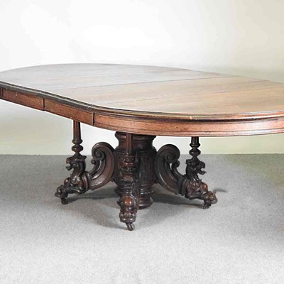 Lot 526 - A 19th century continental carved oak...