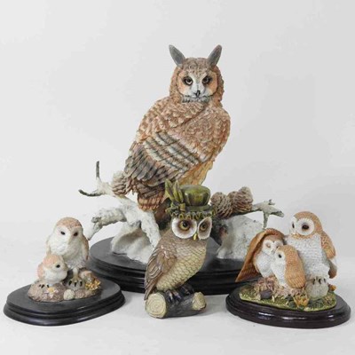 Lot 483 - A Country Artist's model of an owl, 28cm high,...