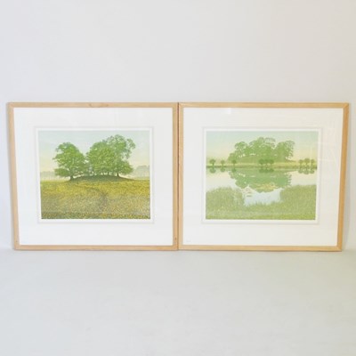 Lot 377 - Kenneth Leech, 20th century, Quiet Waters,...