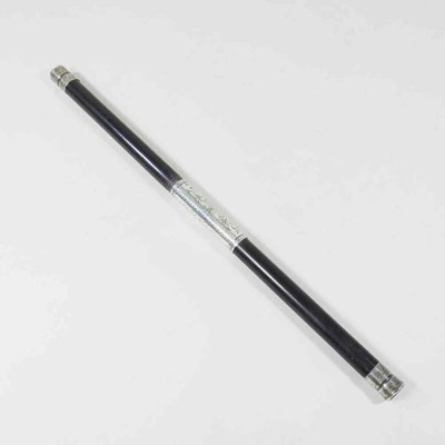 Lot 232 - A 19th century ebony military baton, with...