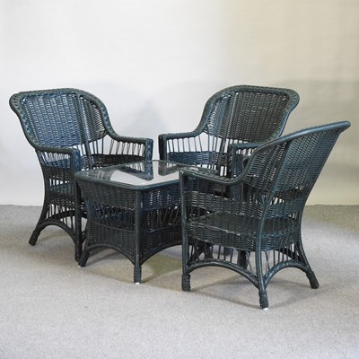 Lot 375 - A garden bamboo effect double rocker