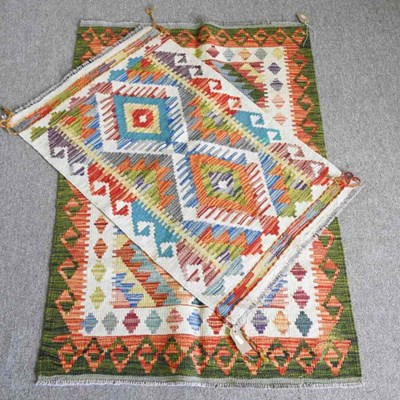 Lot 251 - A chobi kilim, 122 x 81, together with another...