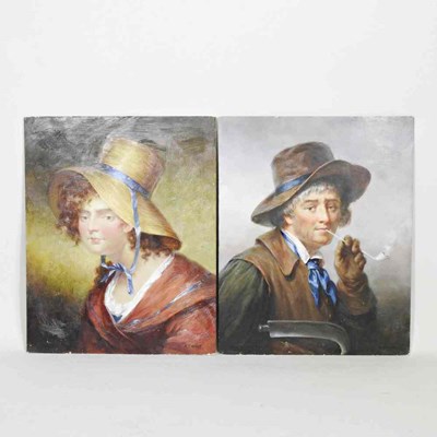 Lot 342 - After Barker of Bath, A Farmer and his Wife,...