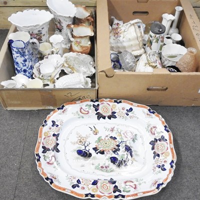 Lot 531 - A large 19th century ironstone meat platter,...
