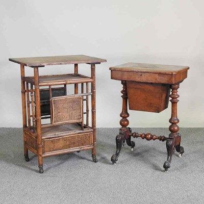 Lot 192 - An early 20th century bamboo whatnot, together...