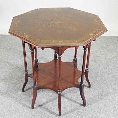 Lot 453 - A good Edwardian polychrome painted occasional...