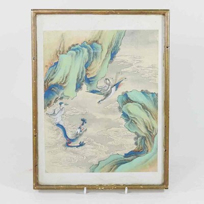Lot 234 - Japanese school, late 19th century, figure on...