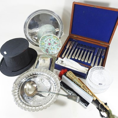 Lot 508 - A silver plated canteen of cutlery, together...