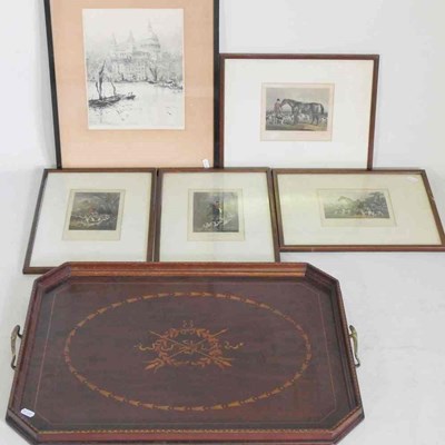 Lot 203 - A Victorian mahogany and marquetry serving...