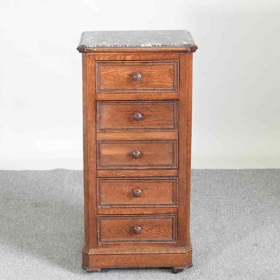 Lot 186 - An early 20th century French marble top pot...