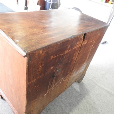 Lot 175 - A George III mahogany chest, on bracket feet