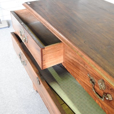 Lot 175 - A George III mahogany chest, on bracket feet