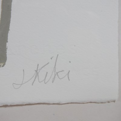 Lot 143 - John Kiki, b1943, three figures, signed in...