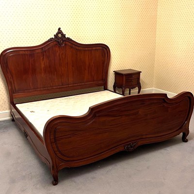 Lot 418 - A modern French style cherrywood bedstead, by...