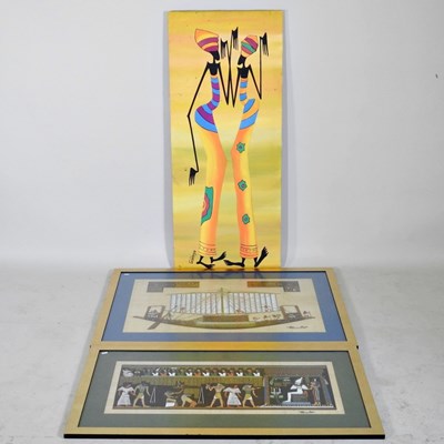 Lot 314 - James Gakonga, Kenyan, Woman, 120 x 50cm,...