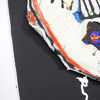 Lot 186 - John Kiki, 1943, head, mixed media on canvas,...