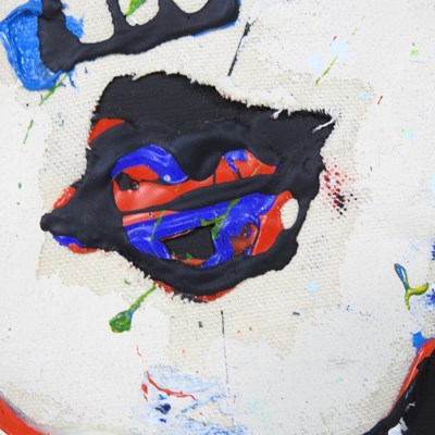 Lot 186 - John Kiki, 1943, head, mixed media on canvas,...