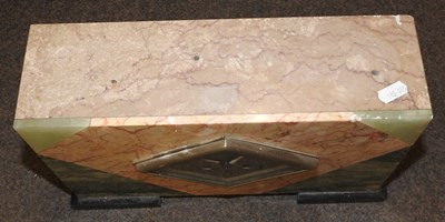 Lot 244 - An Art Deco marble cased mantle clock