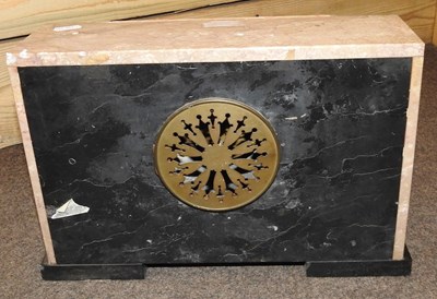 Lot 244 - An Art Deco marble cased mantle clock